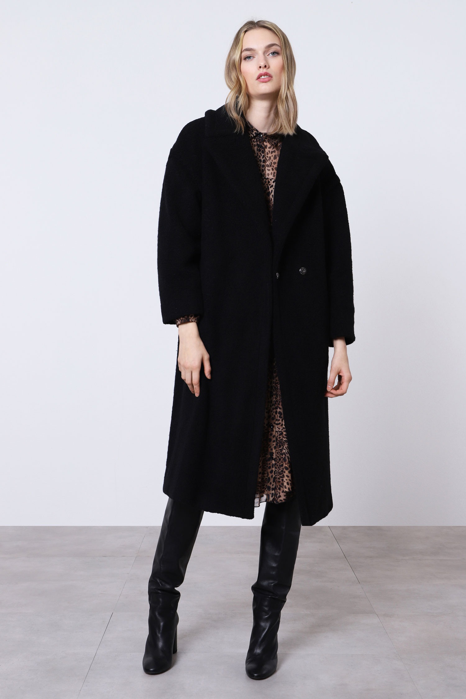 Imperial Manteau Long Effet Peluche