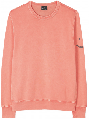 Men’s “Happy” Acid Wash Pink Cotton Sweatshirt