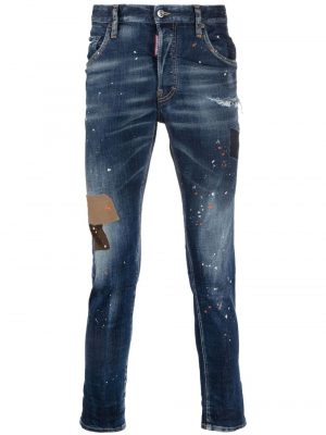 paint stain effect jeans