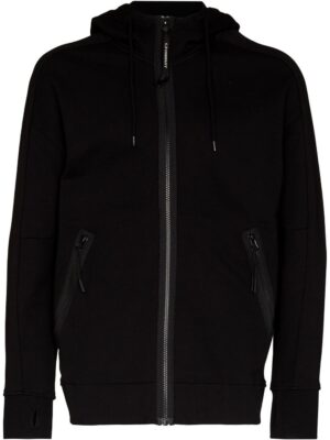 zipped hoodie with signature lens detail