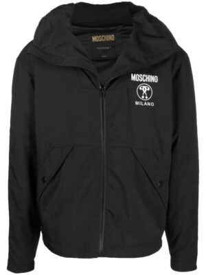 logo-print zipped jacket