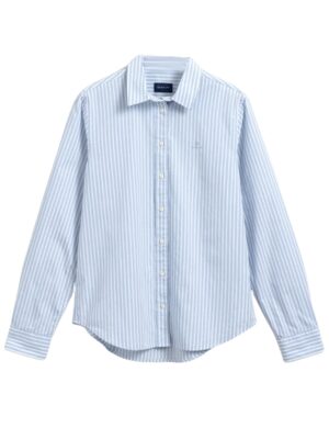 Regular fit striped cotton poplin shirt