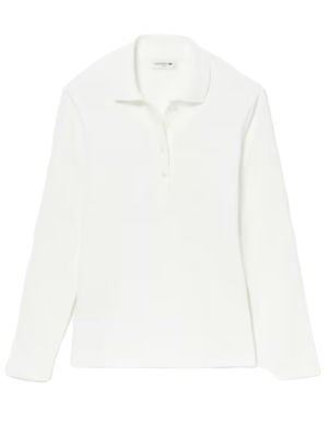 Lacoste slim fit polo shirt with long sleeves in stretch piqué