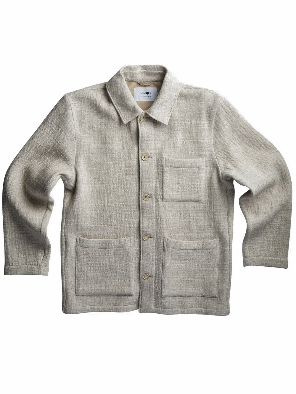 Relaxed wool-blend overshirt