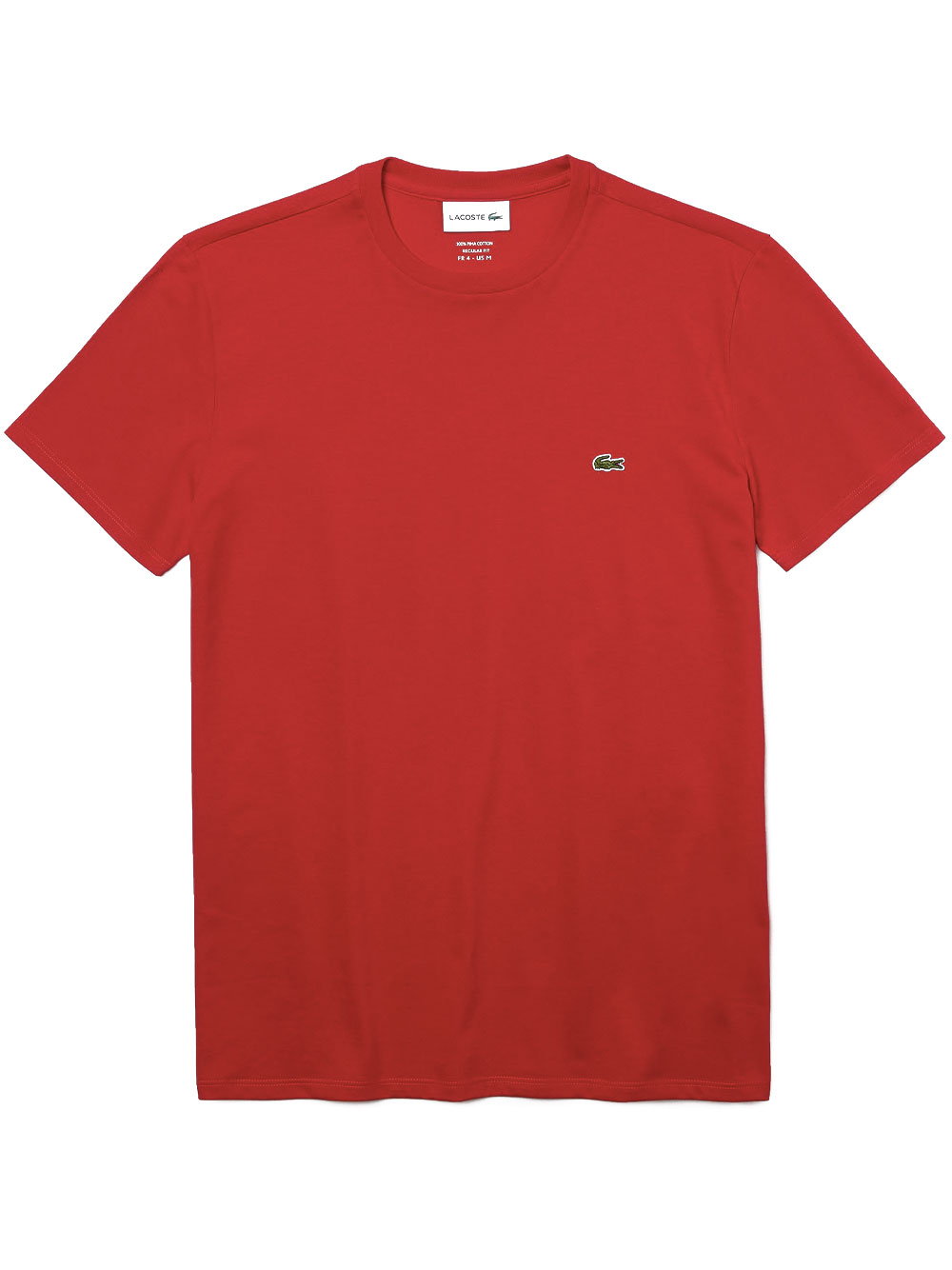 Round-neck plain pima cotton jersey T-shirt