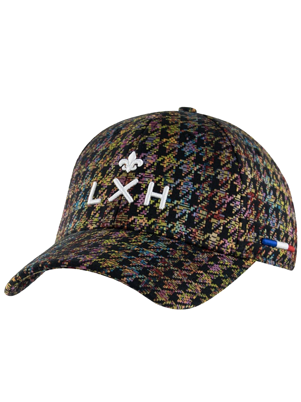 Multicolored houndstooth cap
