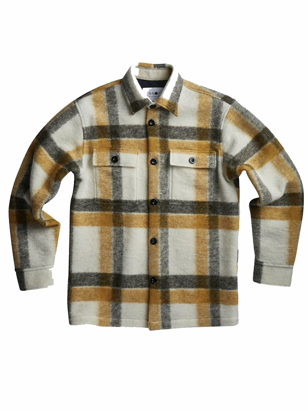 regular-fit wool-blend overshirt
