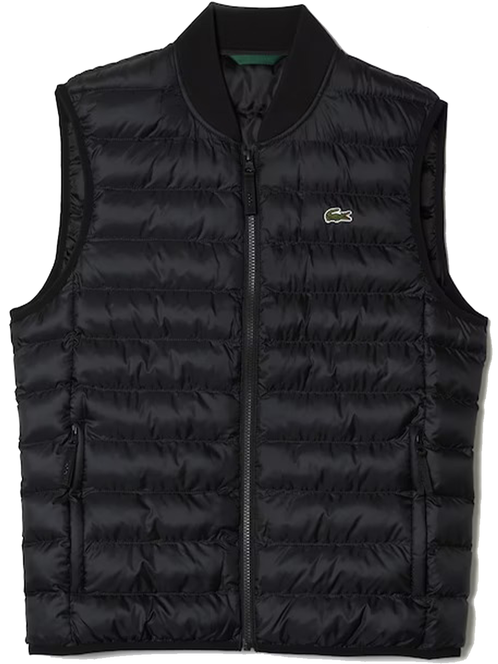 Water-repellent sleeveless down jacket with padding