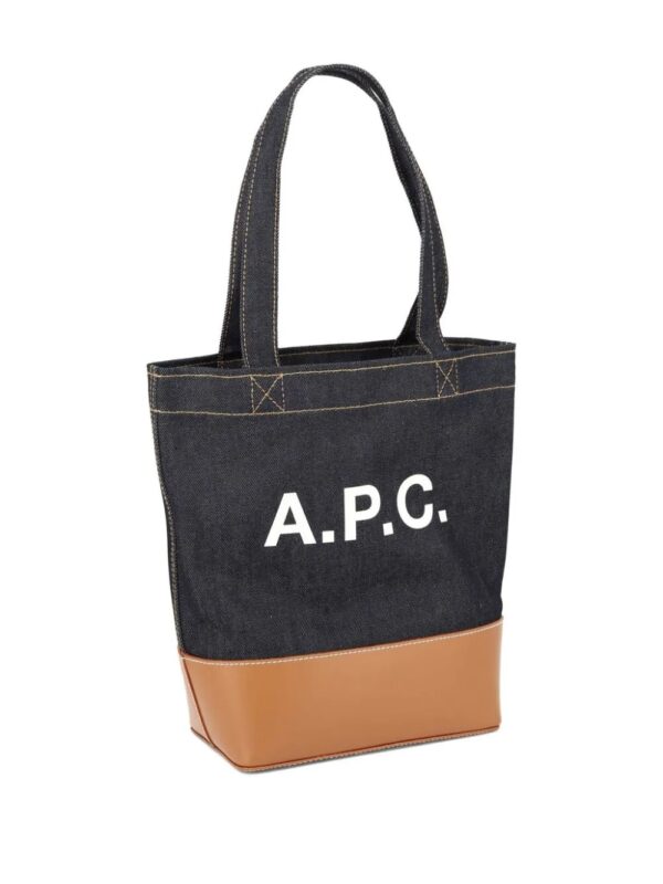 sac porté épaule en jean à logo – Image 3