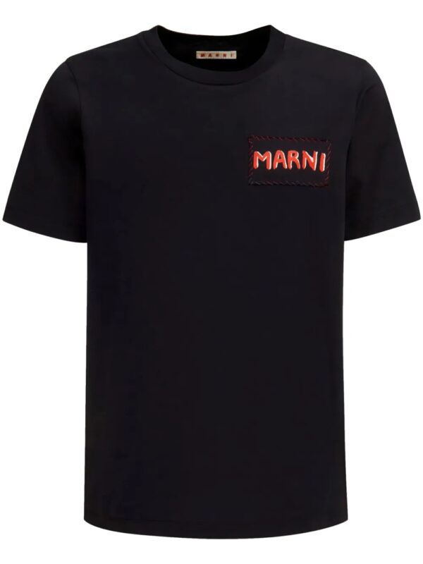 t-shirt en coton à logo appliqué