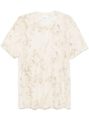 t-shirt à imprimé peau de serpent