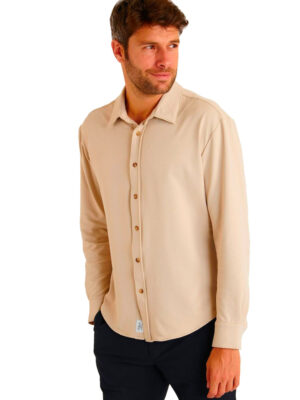 ALAIN PAGANI long sleeve beige shirt