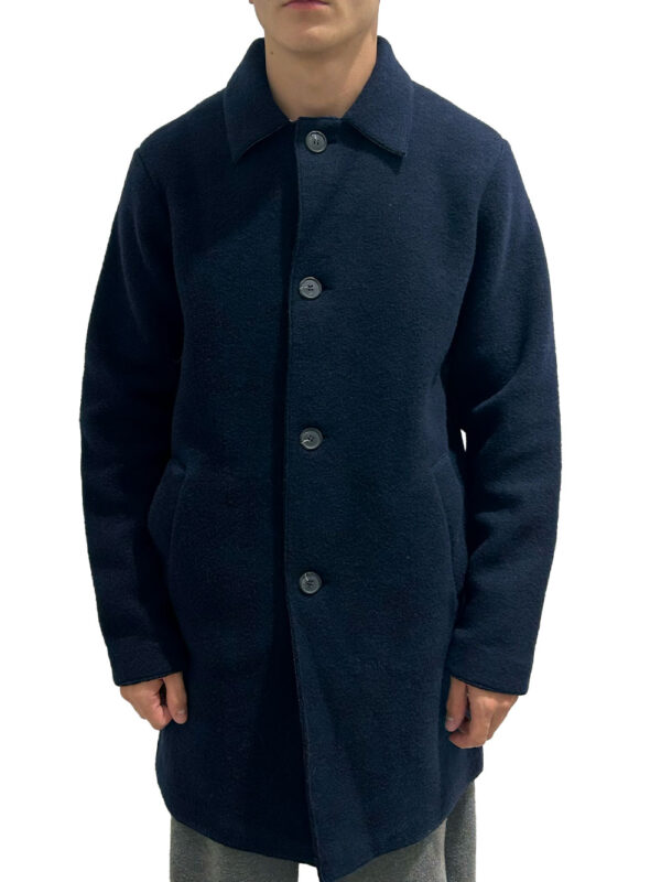manteau boutonné en laine