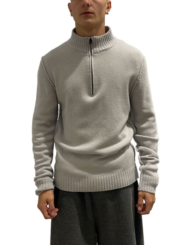 zip-neck sweater