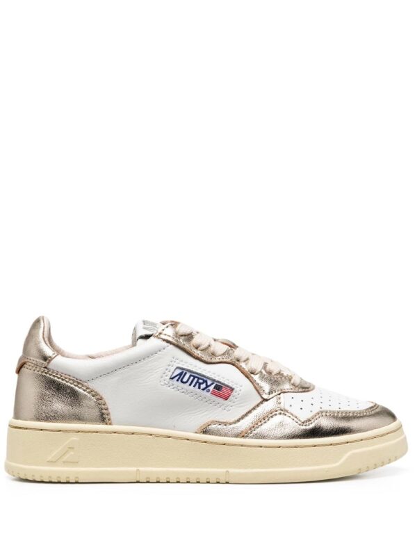 logo patch lace-up sneakers