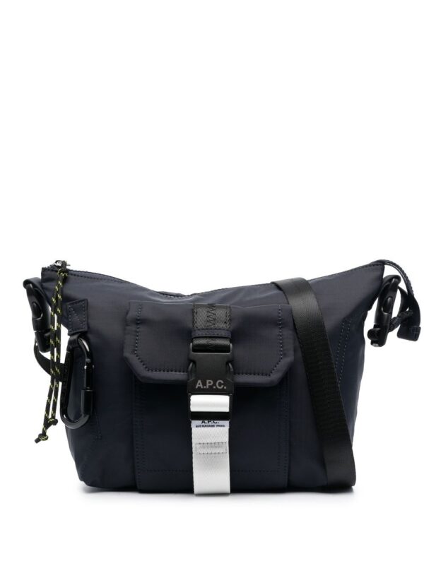 Treck shoulder bag with logo buckle closure