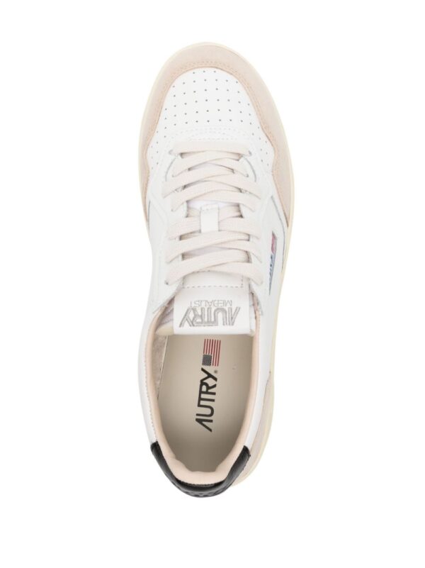 logo-patch leather sneakers - Image 4