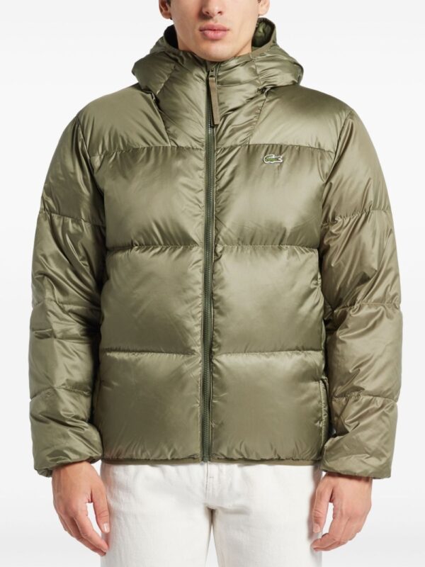 logo patch quilted jacket - Image 3