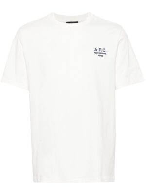 t-shirt en coton à logo brodé