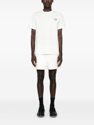 t-shirt en coton à logo brodé