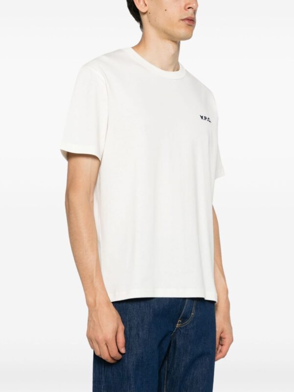 organic cotton t-shirt with flocked logo - Image 3