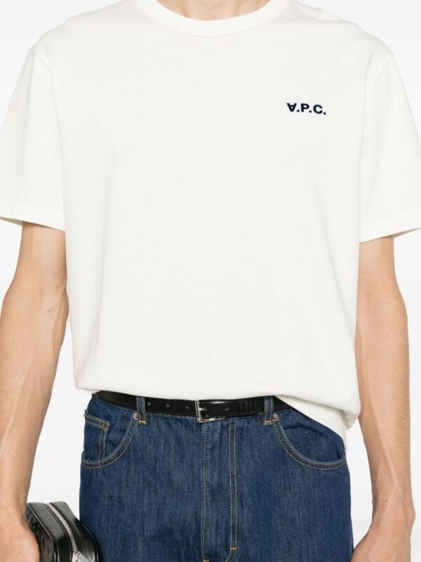 organic cotton t-shirt with flocked logo - Image 5
