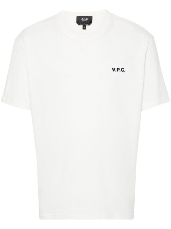 organic cotton t-shirt with flocked logo