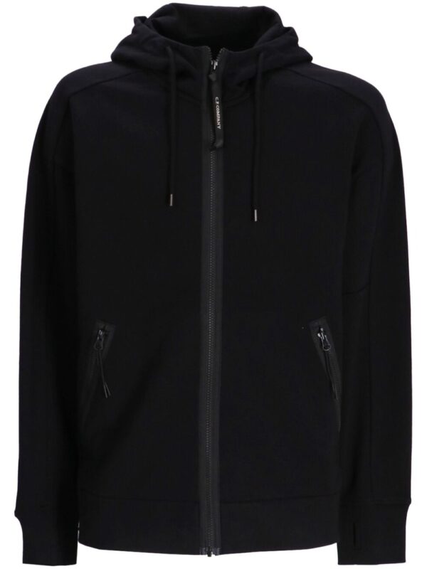 hoodie zippé à détail de verres