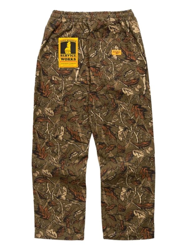 leaf print drawstring pants - Image 2