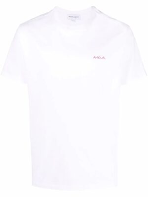 embroidered slogan T-shirt