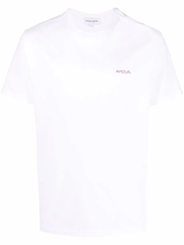 embroidered slogan T-shirt