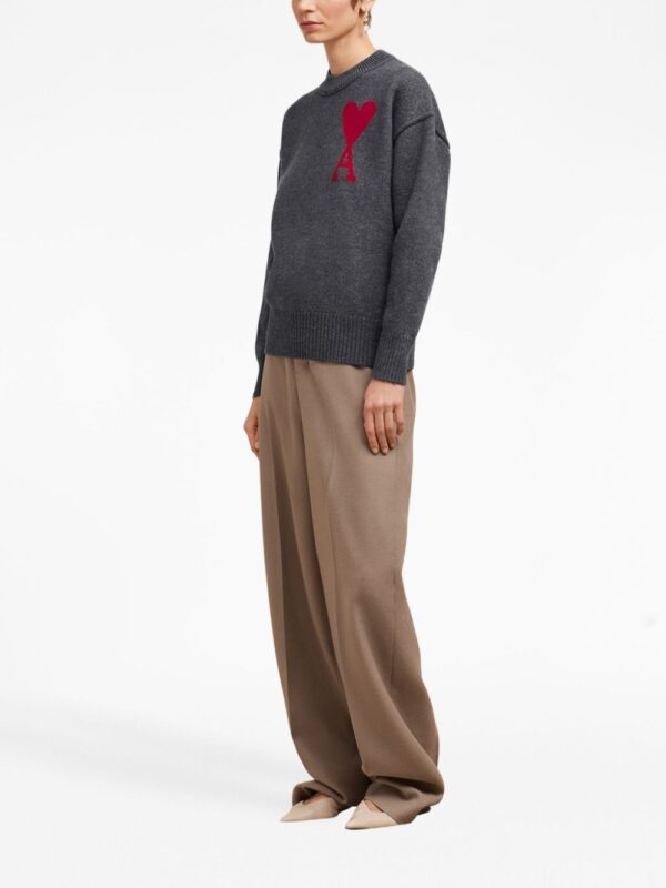logo-intarsia wool sweater - Image 3
