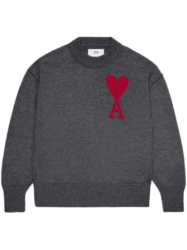 logo-intarsia wool sweater