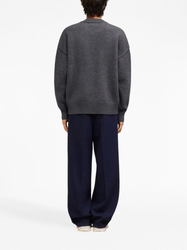 logo-intarsia wool sweater - Image 4