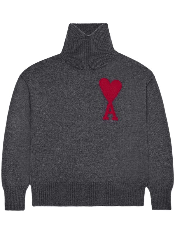 pull en laine à logo intarsia