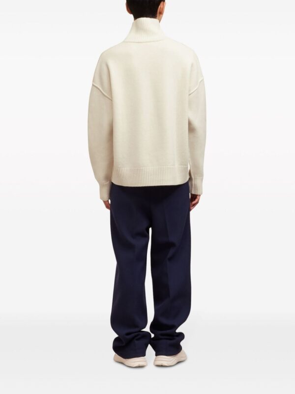 logo-intarsia wool sweater - Image 4