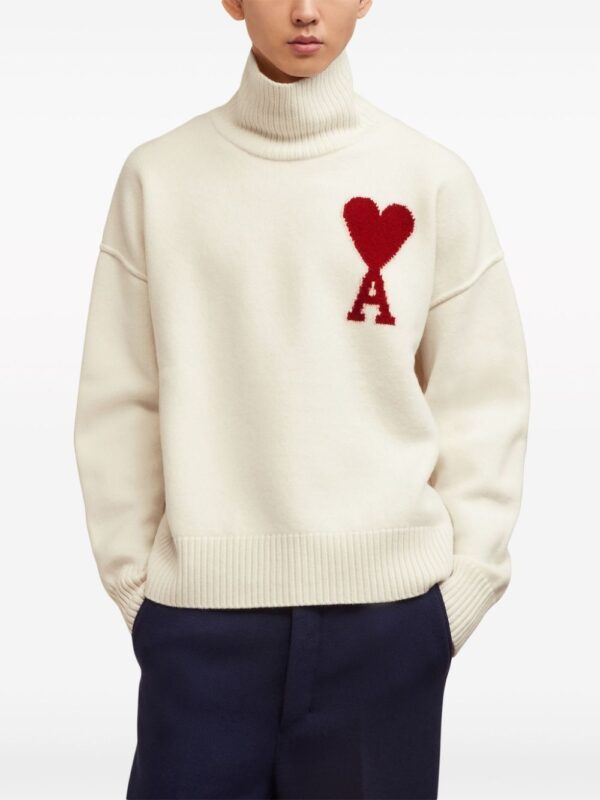 logo-intarsia wool sweater - Image 5