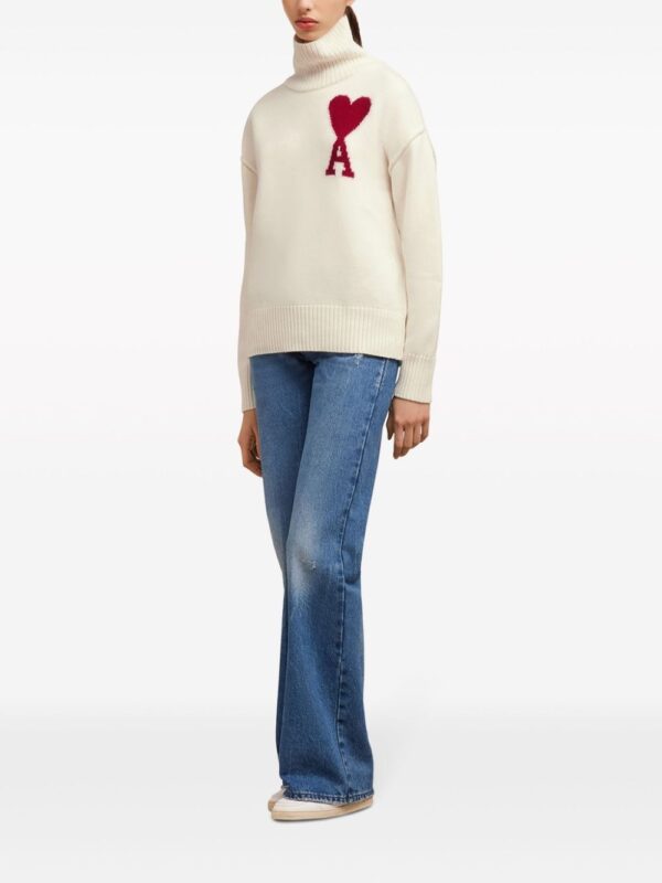logo-intarsia wool sweater - Image 3
