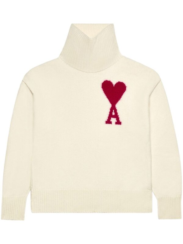 logo-intarsia wool sweater