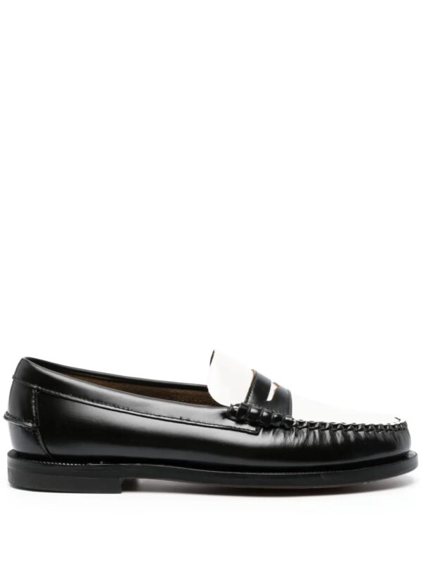 Two-tone design leather oxfords
