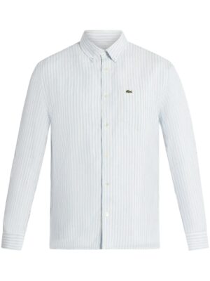 chemise rayée à logo appliqué