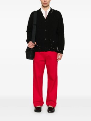 cardigan en coton à logo brodé