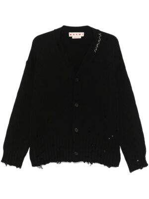cardigan en coton à logo brodé