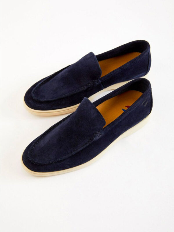 RIMINI HARBOR navy leather moccasin