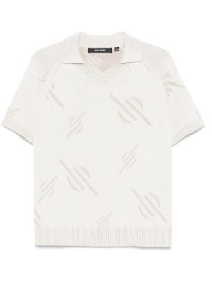 intarsia monogram top