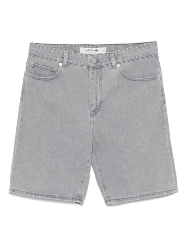short en jean à effet délavé