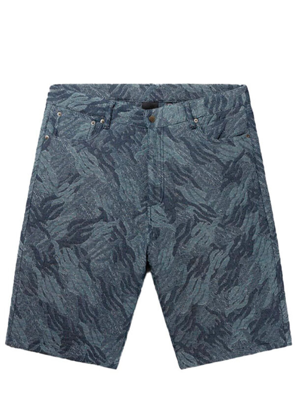 Short en jean à monogramme camouflage