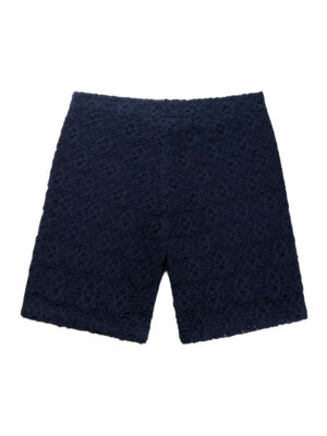 Short en dentelle bleu marine