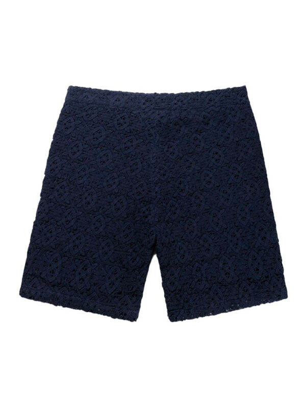 Short en dentelle bleu marine – Image 2