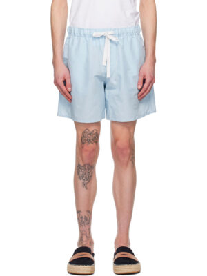 Blue drawstring shorts